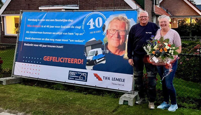 Jubilaris Wim Ardesch - 40 jaar Exel Lemele Bouw